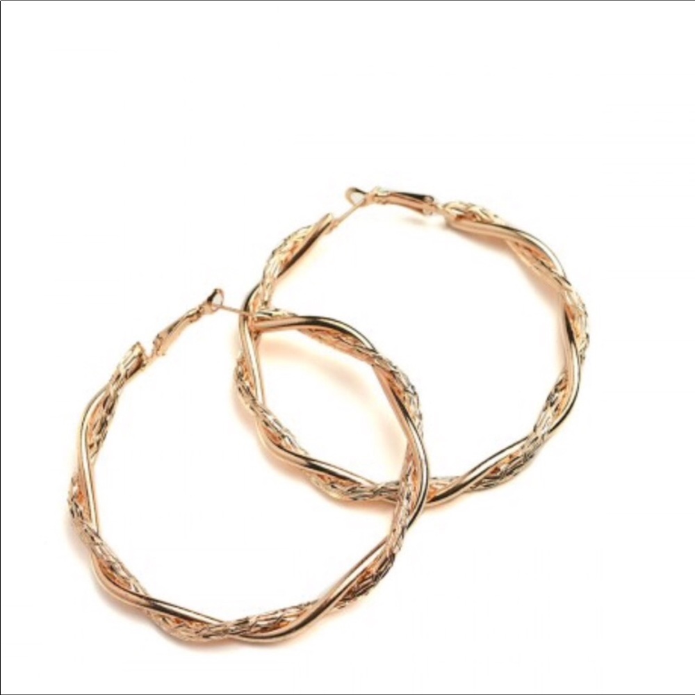 SALE BOGO Gold Tone Hoop Earrings